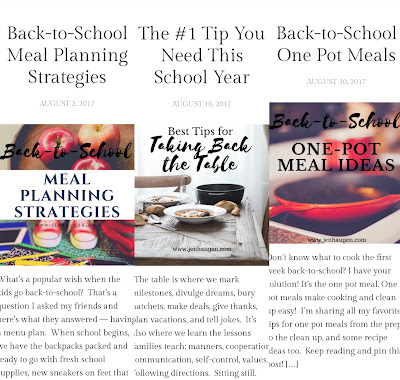 Jen Haugen RDN, LD Blog and Meal Planning for Back to School