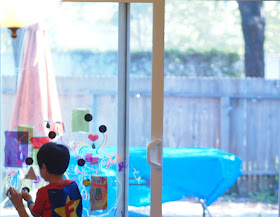 window process art with preschoolers