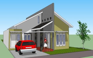 Desain Rumah Minimalis dengan Atap Miring