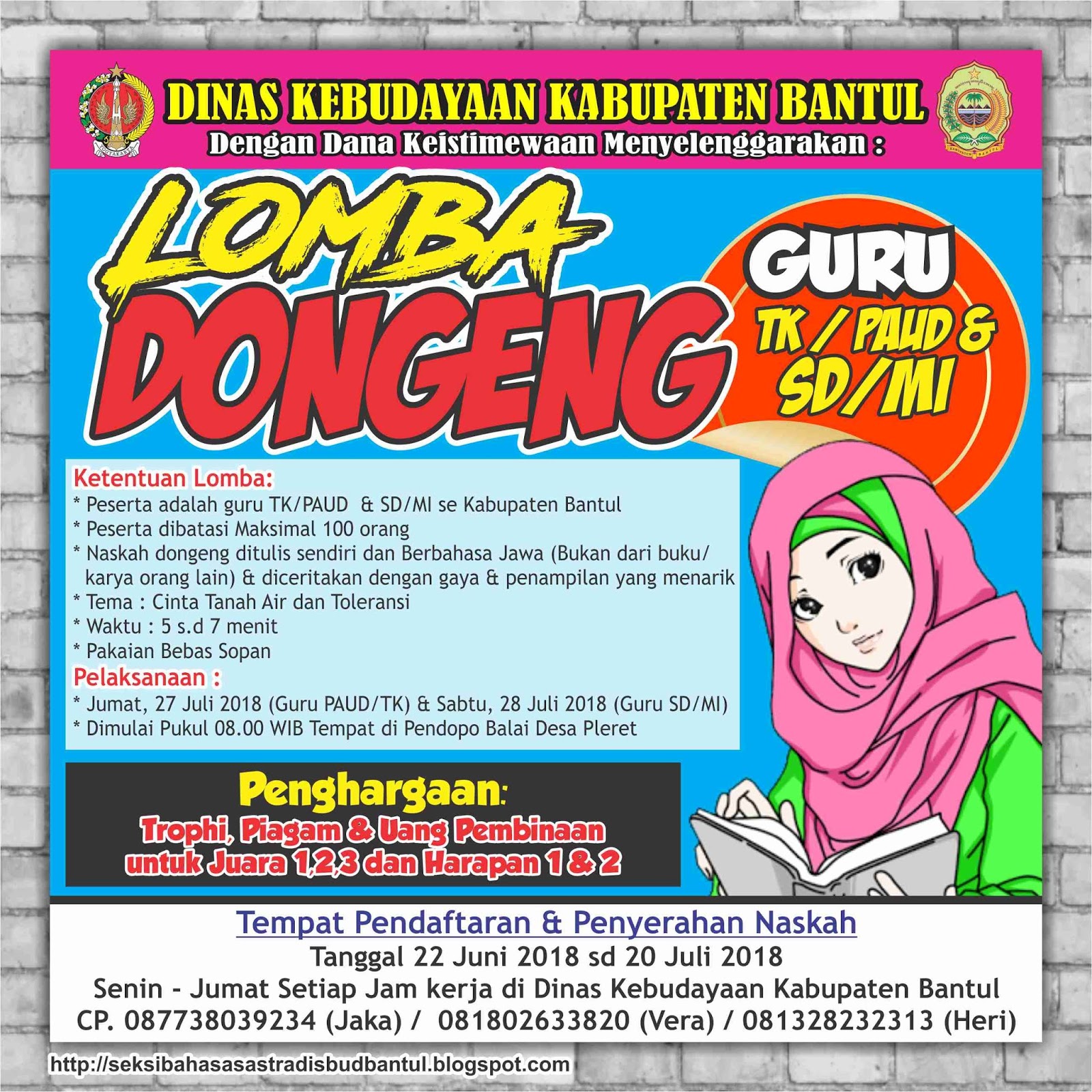 Bahasa Dan Sastra Disbud Bantul Lomba Dongeng Bahasa Jawa Untuk