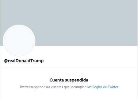 Twitter suspende Cuenta @realDonaldTrump Suspendida