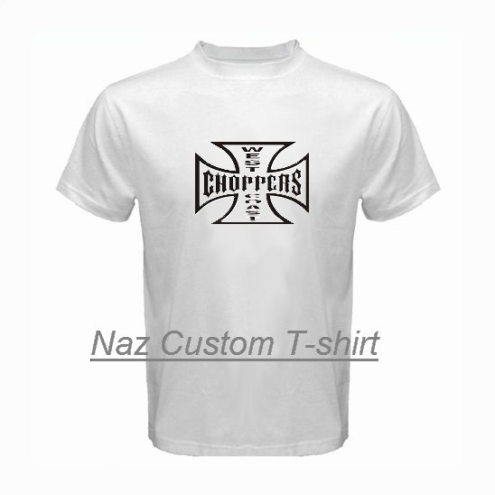 West Coast Choppers custom white tshirt West Coast Choppers custom made 