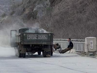 truck carrying coal in north korea