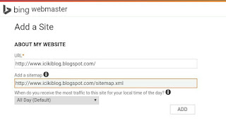 Cara Mendaftarkan Blog ke Bingwebmaster Tool