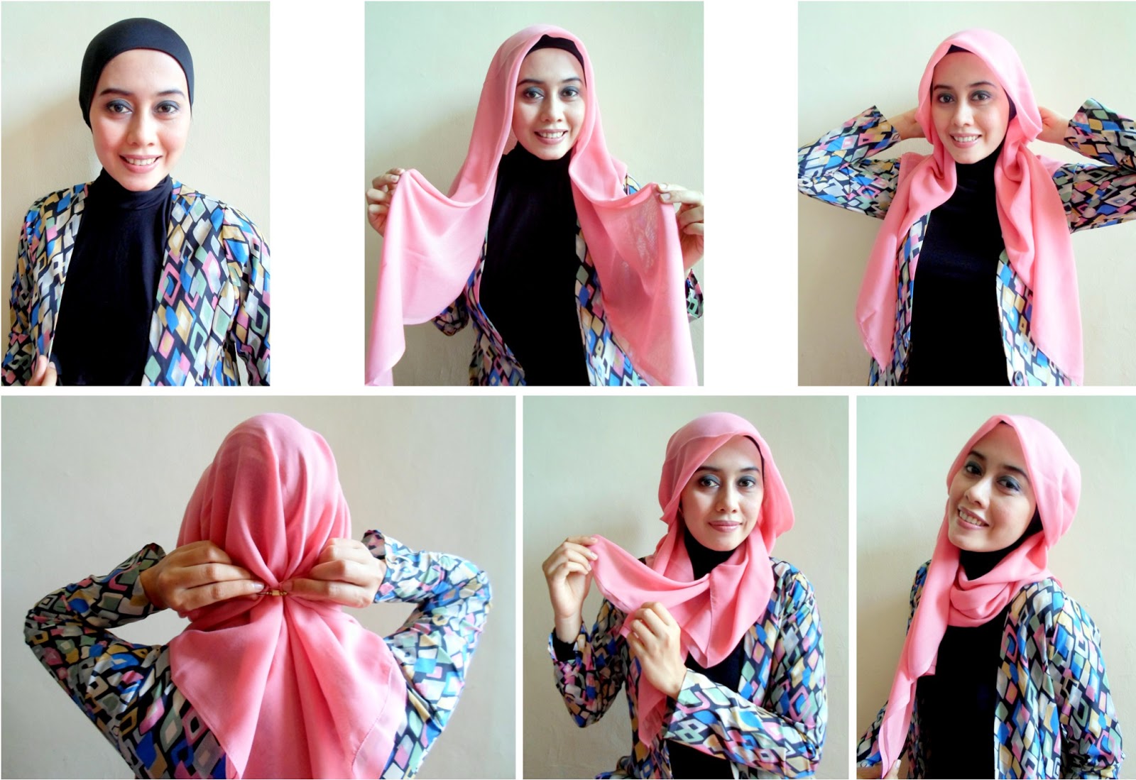 Tutorial Hijab Segi Empat Paris Untuk Wajah Bulat