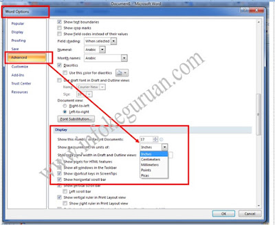 Cara Merubah Ukuran Inci Ke cm pada Microsoft Office Word 