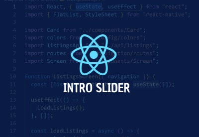 How to create react native app intro slider