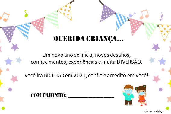 Cartão volta às aulas 2021