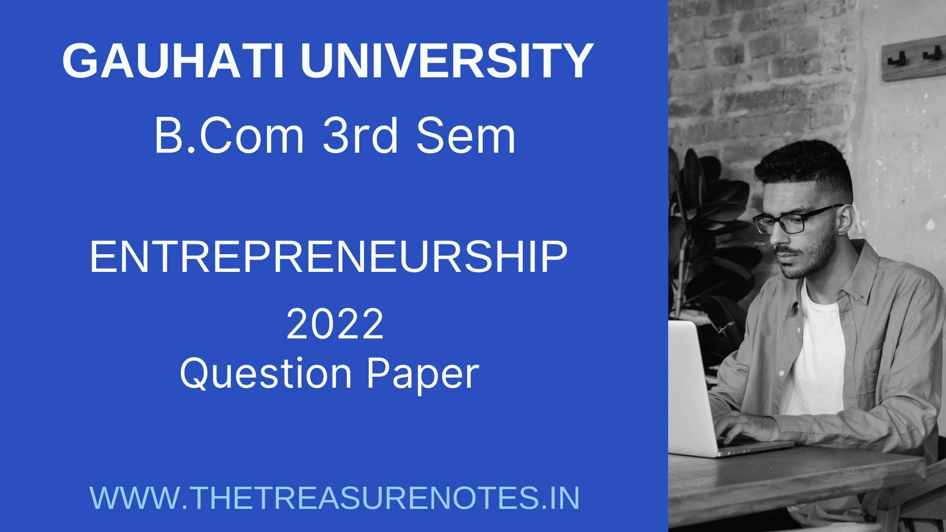 Entrepreneurship Question Paper' 2022 Guwahati University B.Com 3rd Sem (Hons) Question Papers