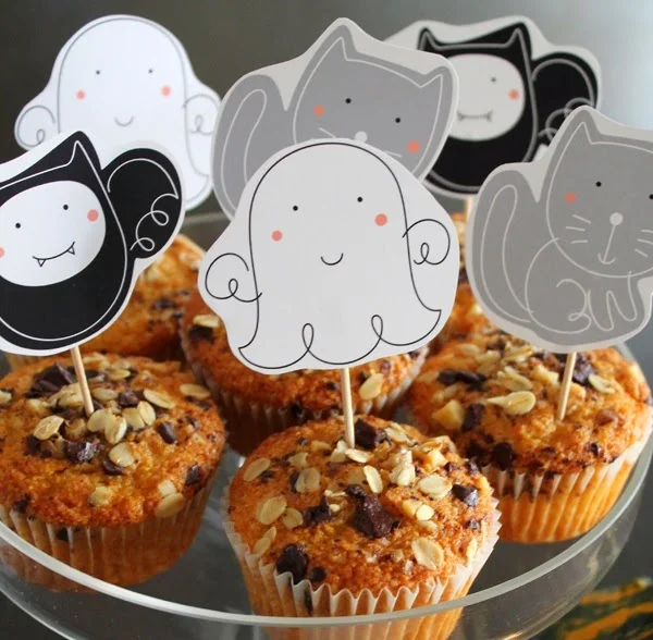 Dulces Toppers o etiquetas para Imprimir Gratis para Fiestas de Halloween.