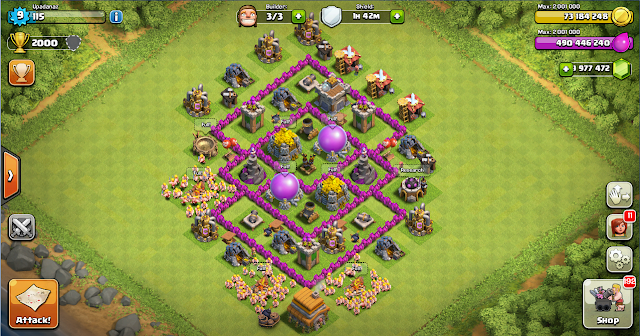 Farming Base Clash of Clans TH 6 Layout