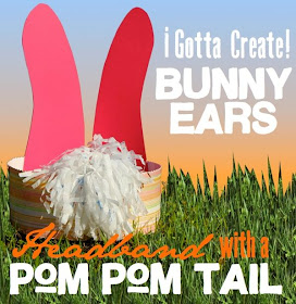 Bunny Ears and Pom Pom Tail Headband