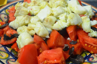 ensalada templada de bacalao