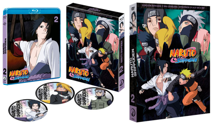 Naruto Shippuden Box 2 BD y DVD - Selecta Visión - anime