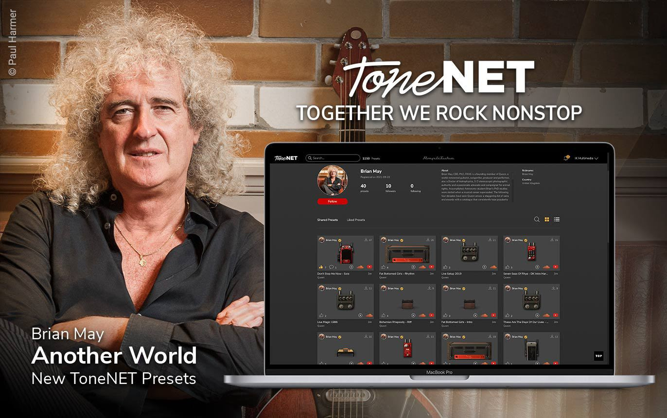 IK Multimedia announced the addition of new Brian May presets on ToneNET