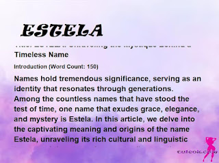meaning of the name "ESTELA"