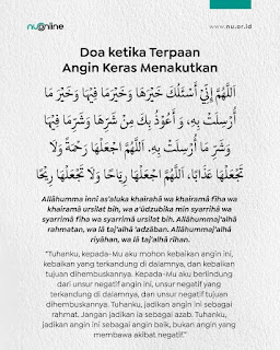 Doa Ketika Terpaan Angin Keras Menakutkan