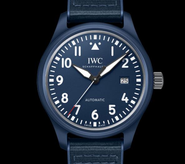 Presentamos de la Réplicas IWC Pilot Laureus Edition de cerámica azul de 41mm IW328101 3