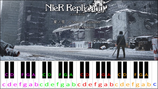 Snow in Summer (NieR Replicant) Piano / Keyboard Easy Letter Notes for Beginners