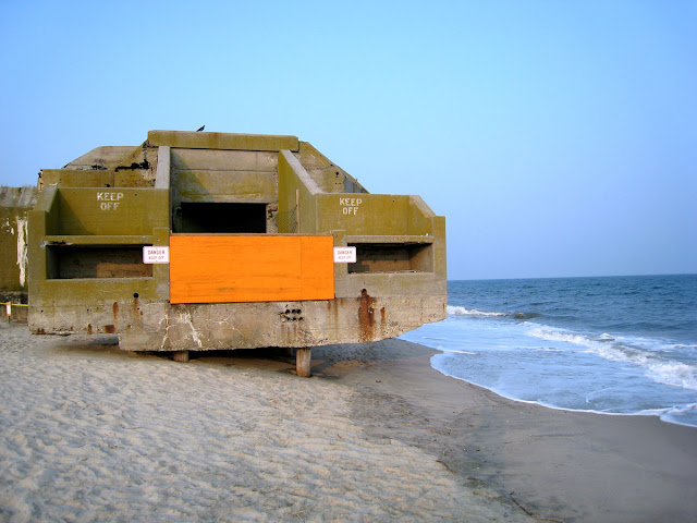 Dead giant on the beach : Abandoned Cape May concrete WW2 ...