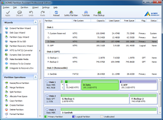 Download AOMEI Partition Assistant Professional 8.8 - Phần mềm phân vùng ổ cứng máy chủ.