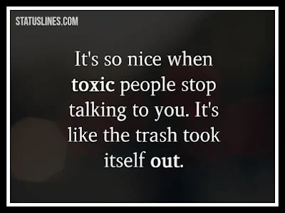 It's so nice when toxic people stop talking to you it's like the trash took itself out.