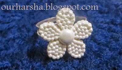 Pearl Daisy Flower Button Ring (6)