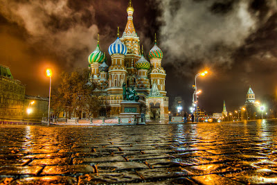 Catedran de San Basilio en Moscú, Rusia.