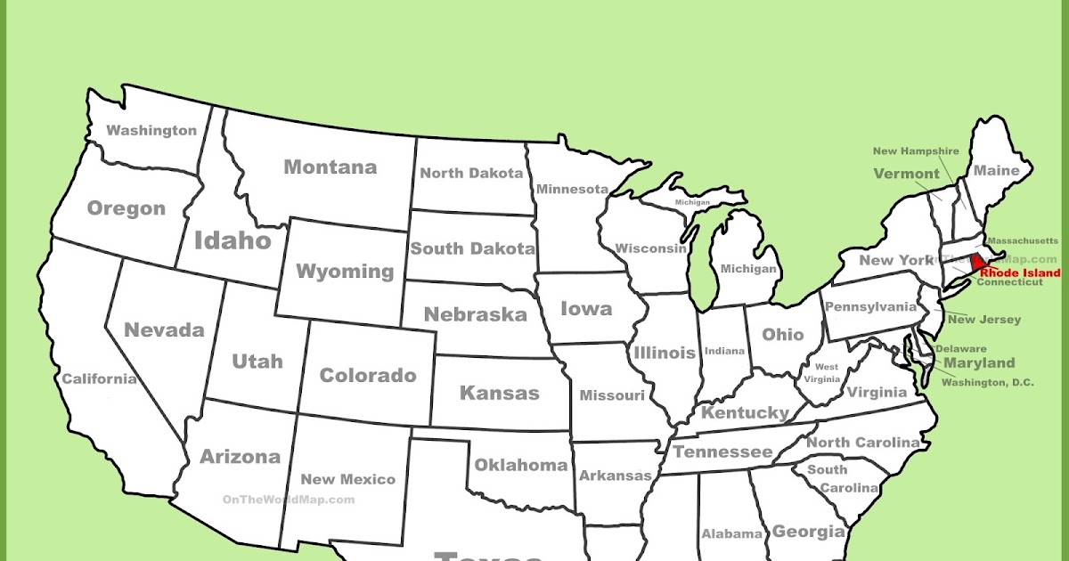 rhode island on us map Map Of Rhode Island State Map Of America rhode island on us map
