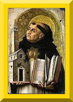 Saint Thomas Aquinas, An altarpiece in Ascoli Piceno, Italy, by Carlo Crivelli 