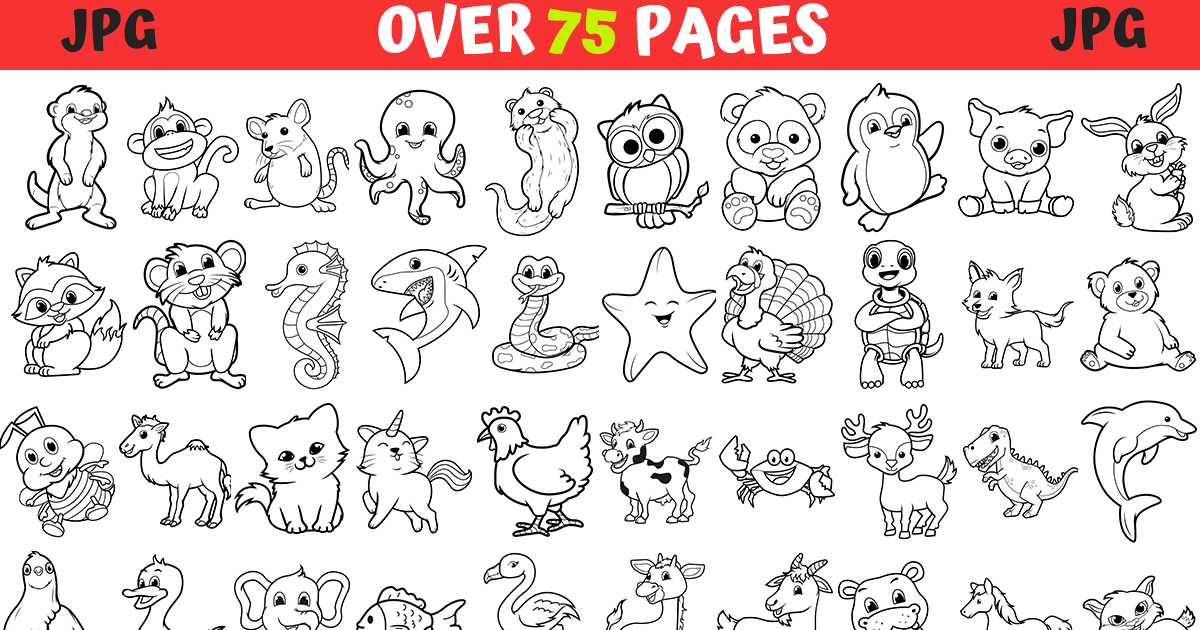 Download Svg Cricut Silhoutte 2020 Animals Coloring Pages Bundle Vol 3