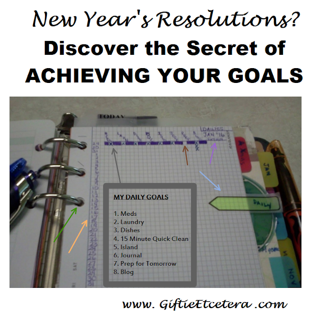 New Year's Resolutions, paper planner, graph paper insert