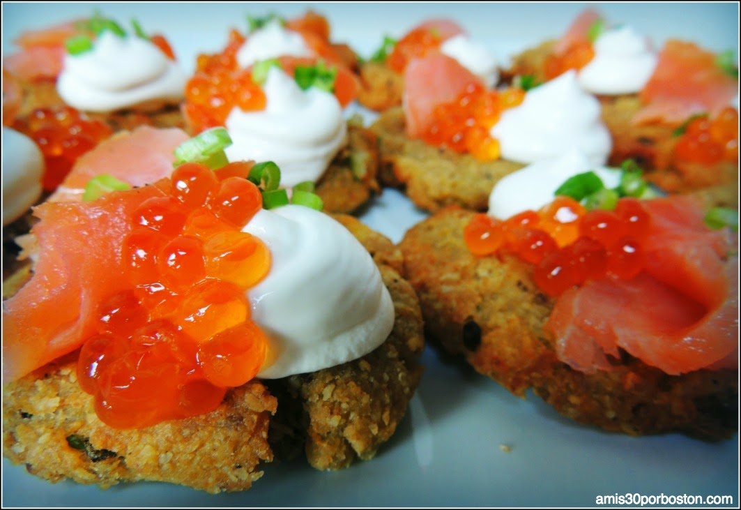 Latkes de Salmón Ahumado y Sour Cream de Mi Thanksgiving 2014