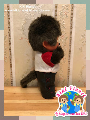 kiki Monchhichi handmade fait main couture clothes vetement leather cuir rock