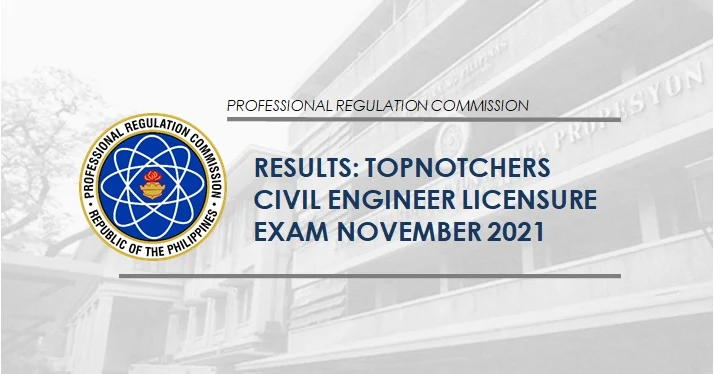 RESULT: November 2021 Civil Engineer CE board exam top 10 passers