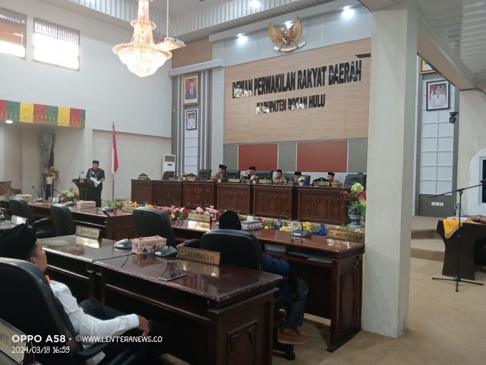 Rapat Paripurna DPRD Rohul Laporan LKPJ Tahun Anggaran 2023, Pemkab Dipimpin Bupati H Sukiman