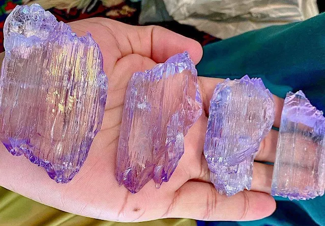 Kunzite Crystals From Afghanistan.