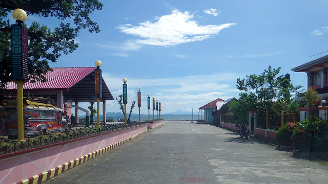 the road in between the municipal hall and multipurpose building going to the wharf of Motiong Samar