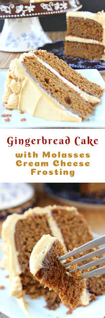 Gingerbread Cake with Molasses Cream Cheese Frosting