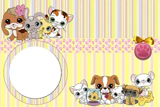 Pet Shop Party Free Printable Invitations, Labels or Cards.