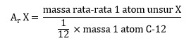  massa atom relatif yaitu perbandingan massa satu atom suatu unsur terhadap  Massa Atom Relatif (Materi Lengkap)