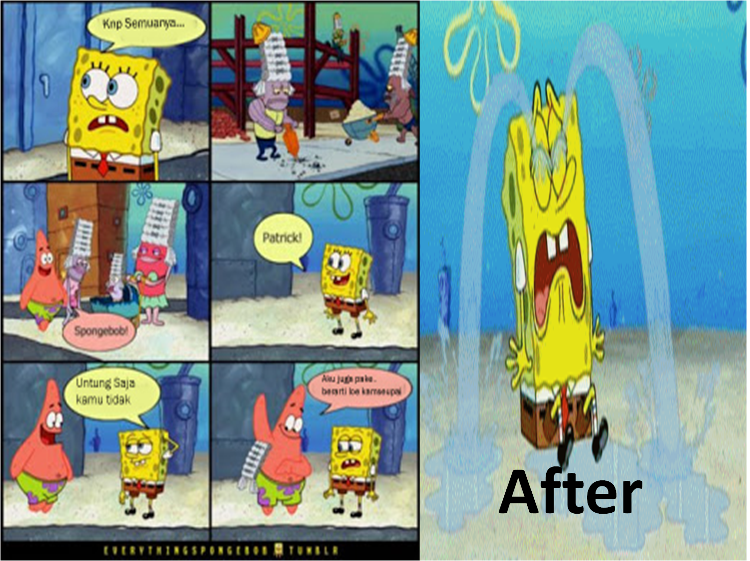 Meme Comic Spongebob Tentang Cinta Medsos Kini