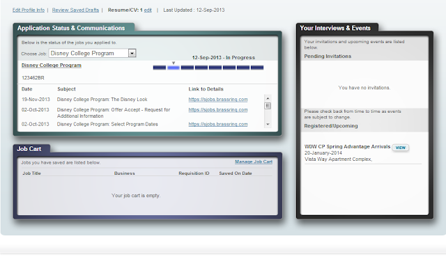 disney college program dashboard