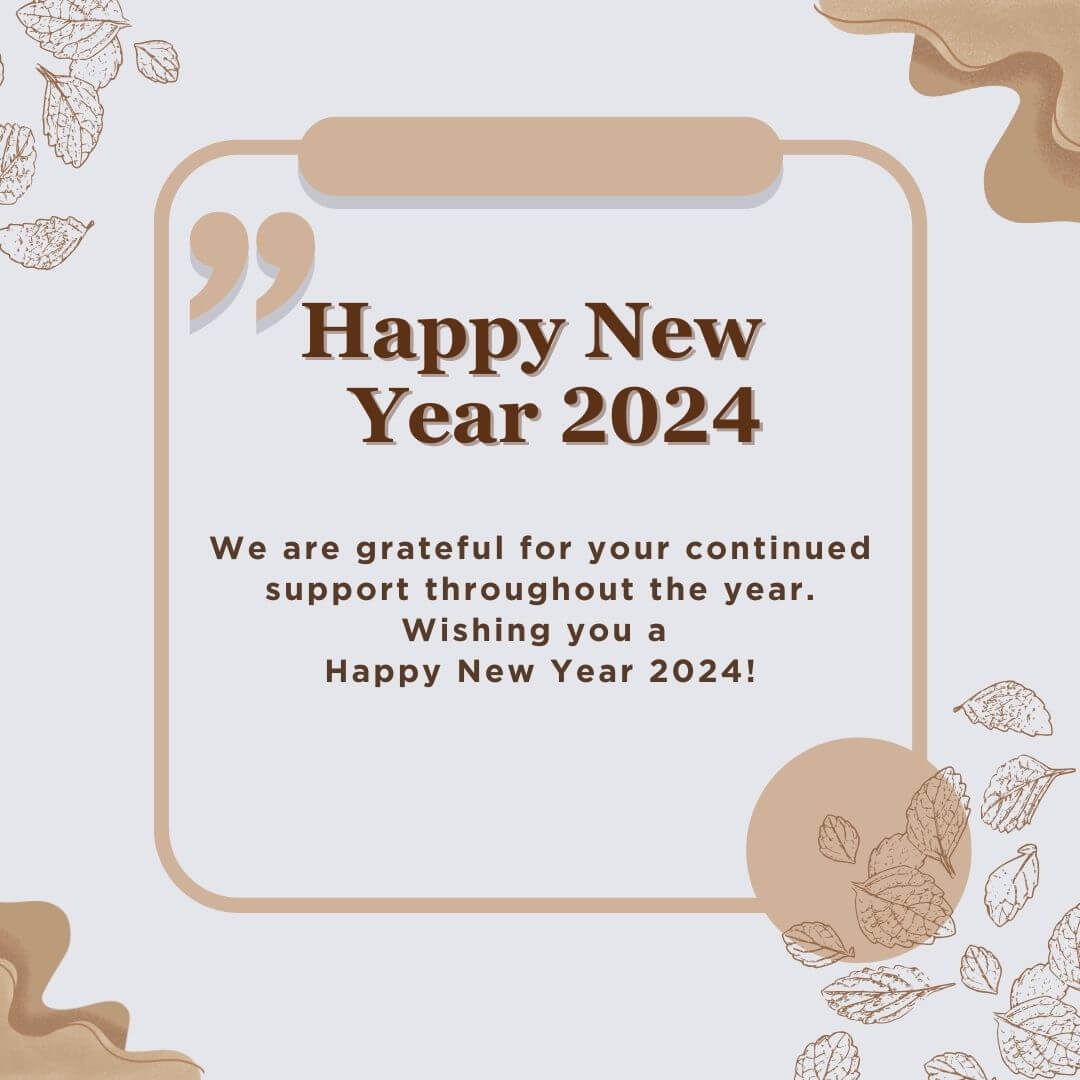 Happy New Year 2024 wishes for customers