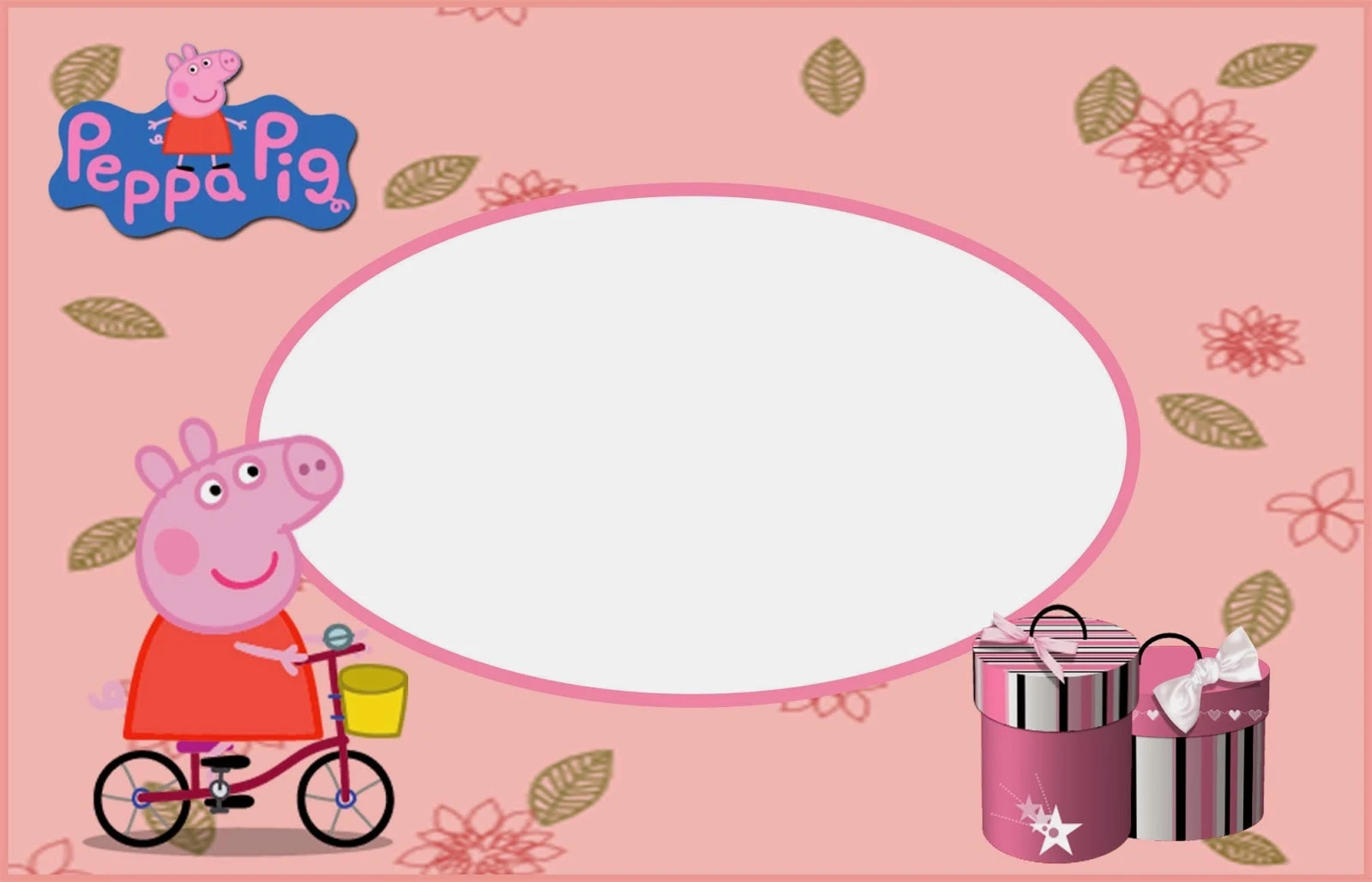 Peppa Pig: Free Printable Invitations, Labels or Cards.