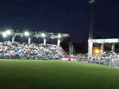 La afición de Unionistas de Salamanca en partido de Copa del Rey frente al Villarreal
