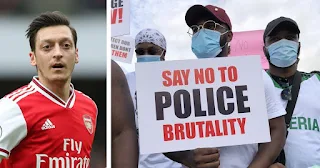 Arsenal midfielder Ozil finally react and lends his voice to #EndSARS protests in Nigeria