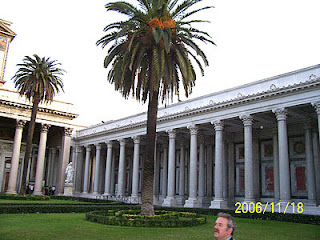 Courtyard in front of the main facade of the Basilica of Saint Paul.