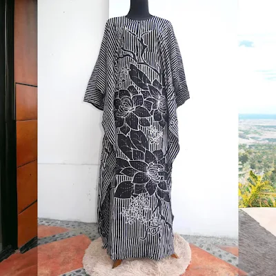 Pakaian Wanita Long Dress Kaftan Batik Terbaru