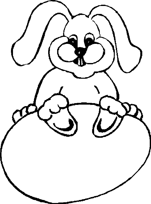 on top easter bunny coloring pages